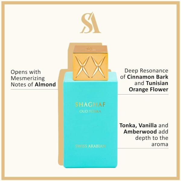 Swiss Arabian Shaghaf Oud Tonka, Eau de Parfum, 75ml - Image 2