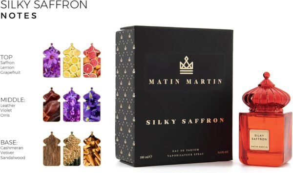 Matin Martin SILKY SAFFRON Eau de Parfum Fragrance perfume - 100ml - Image 2
