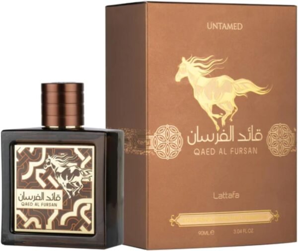 Lattafa Qaed Al Fursan Untamed Perfume, Oriental Spicy Fragrance with Nutmeg, Cardamom, Amber