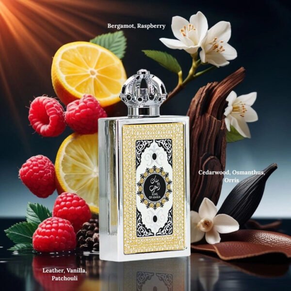 King of Arabia Eau De Parfum Spray 100ml (3.4 oz) by Lattafa Pride | Crown Yourself in Citrus, Leather & Vanilla - Image 2